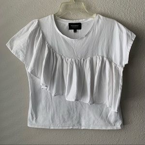 Banana Republic Limited Edition Pima Cotton Ruffle Tee